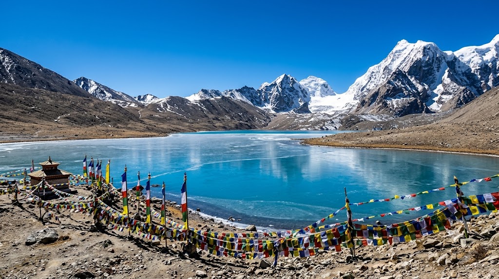 Gurudongmar Lake (17,800 ft)